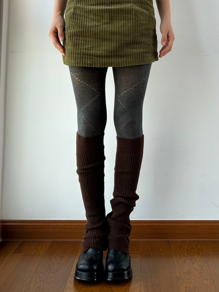 Smokey Grey Check Pattern cotton Tights – Moody MuMu