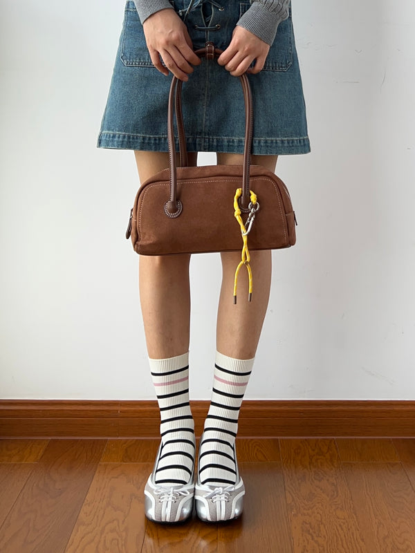 White Stripe Crew Socks