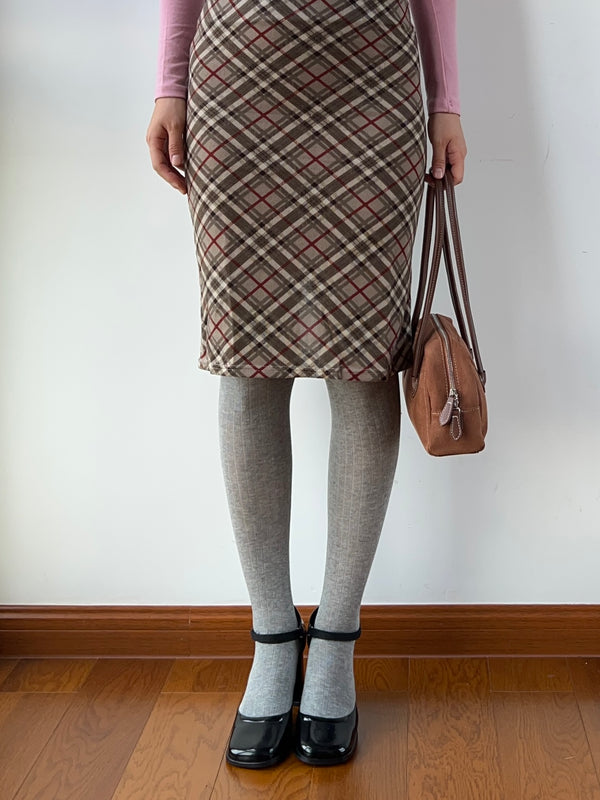 Gray Cotton Tights