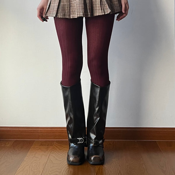 Burgundy Tights