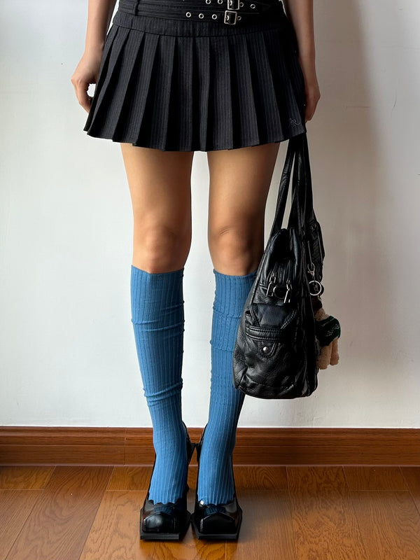Lake Blue Over the Knee Socks