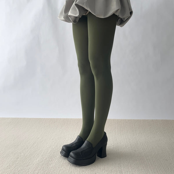 Green Velvet Tights