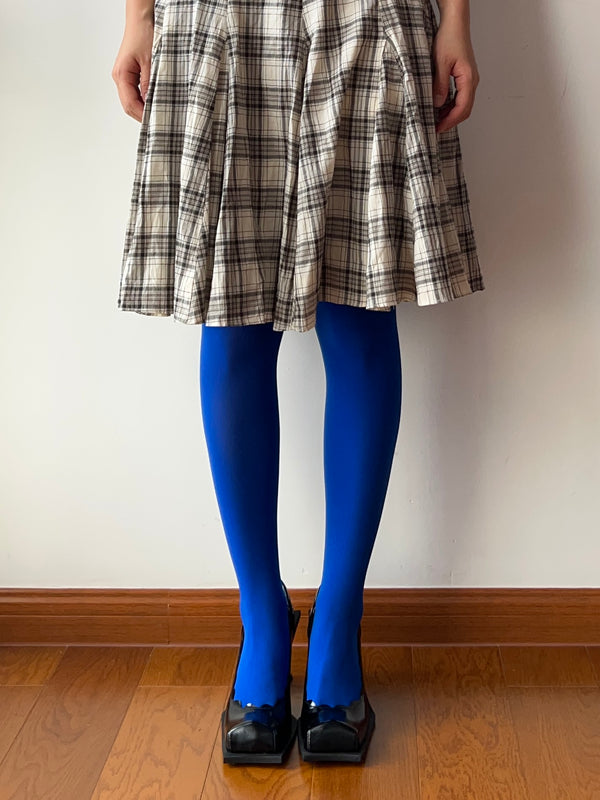 Blue Velvet Tights
