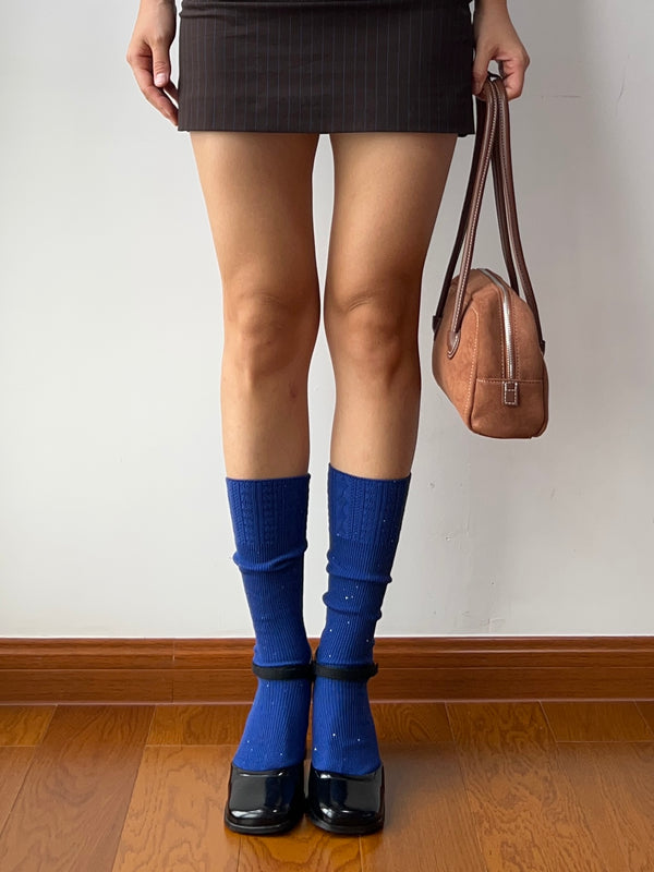 Klein Blue Crew Socks