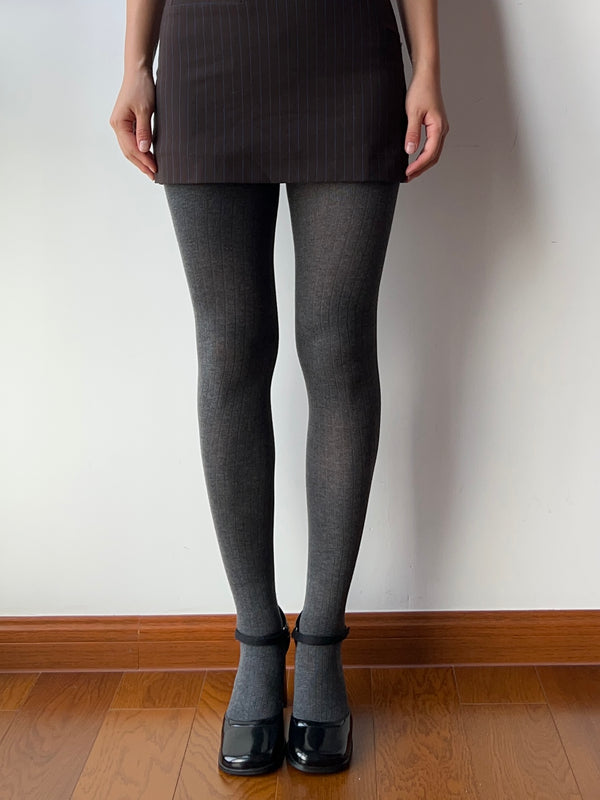 Smokey Grey Cotton Tights