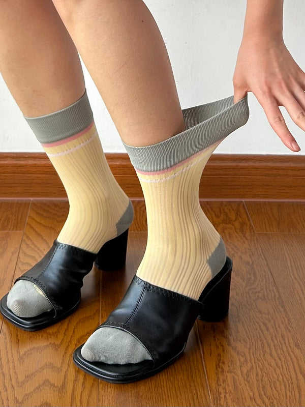 Yellow Crew Socks