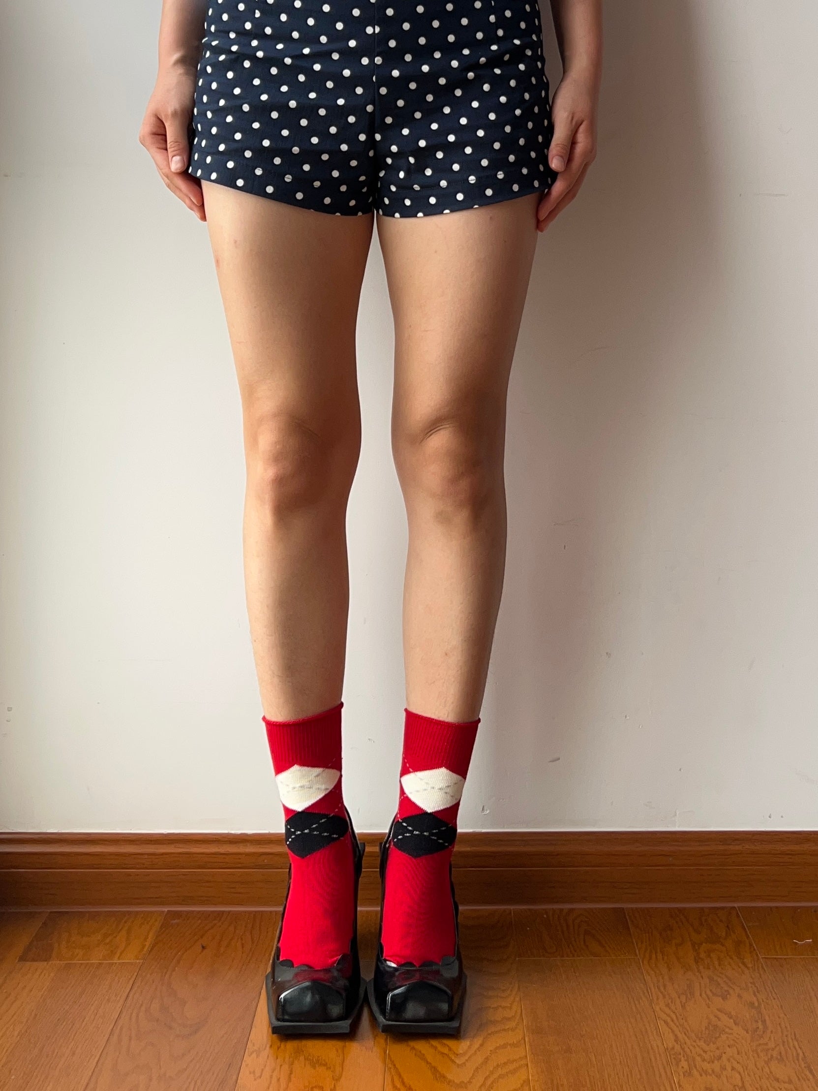 Red Check Pattern Crew Socks – Moody MuMu