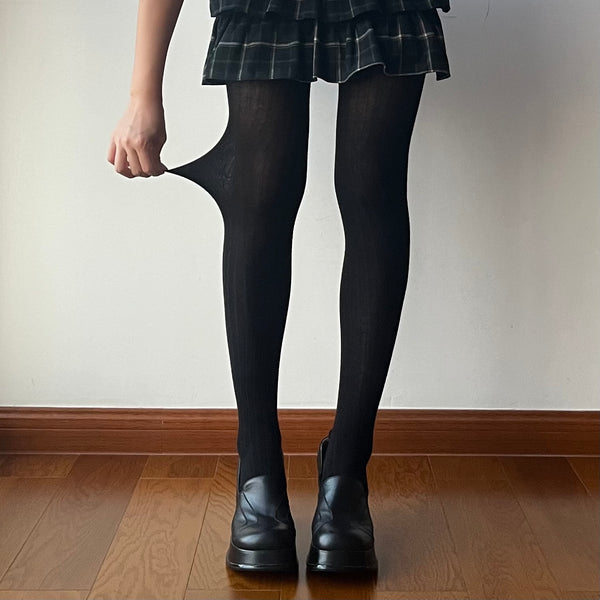 Black Cotton Tights