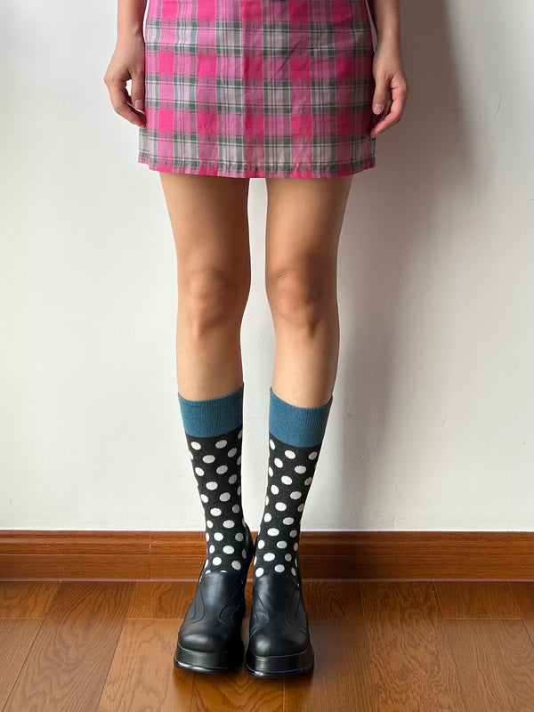 Polka Dots Pattern Cotton Crew Socks
