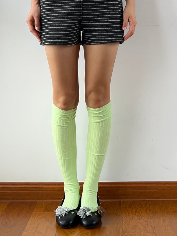 Green Over the Knee Socks