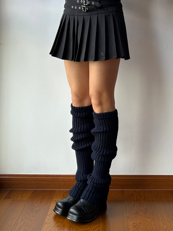 Navy Blue Long Leg Warmers