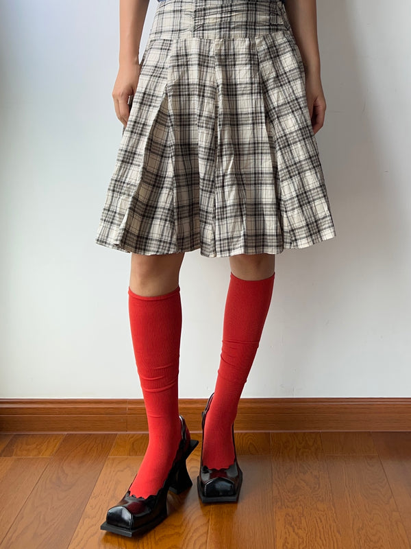 Orange Compression Knee High Socks