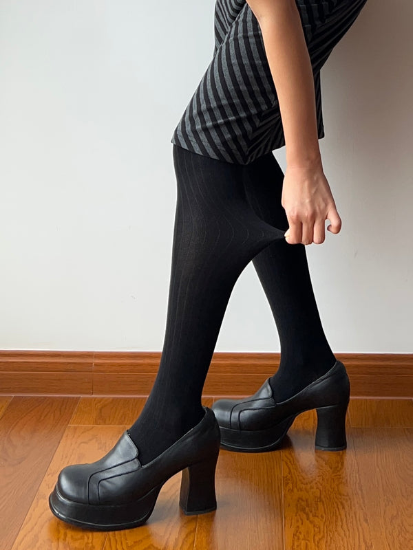 Black Cotton Tights