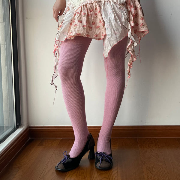 Pink Metallic Tights