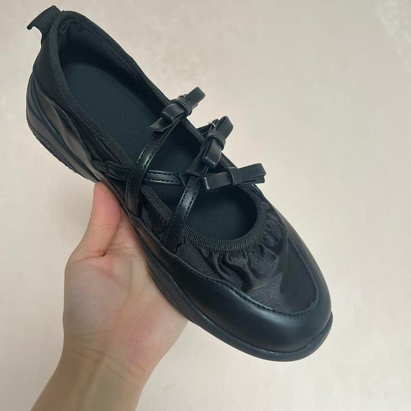 Black Mary Jane Ballet Inspired Trainers